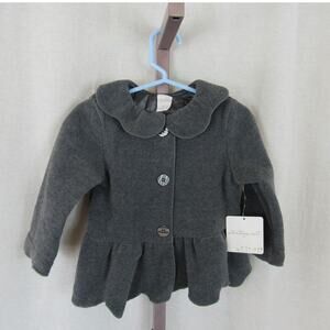 NWT Starting Out 18M Peplum Felt Grey Jacket Coat Little Girls Classic Elegant